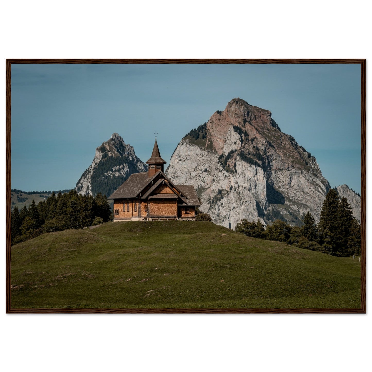 Stooskapelle - Widrol - Poster mit Holzrahmen