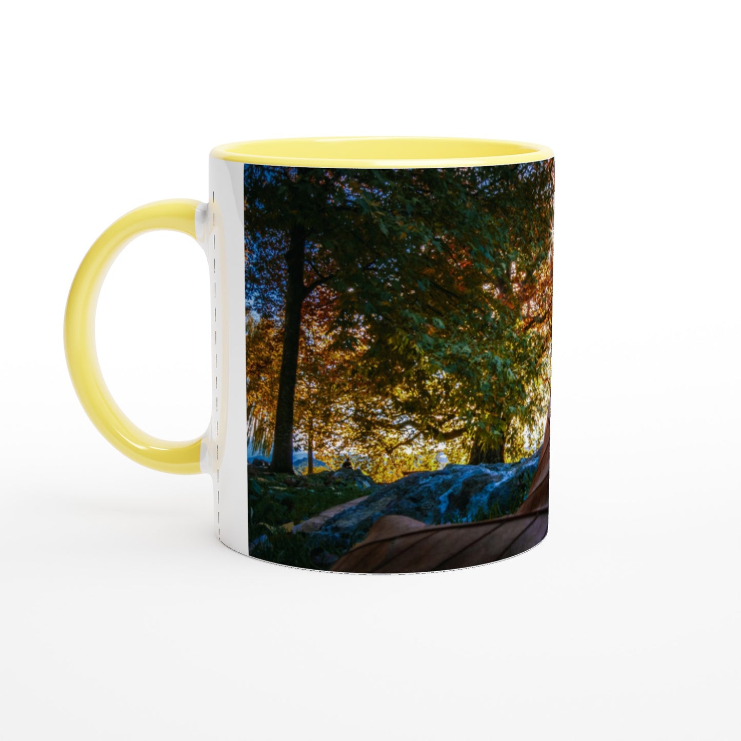 Hochglanz-Keramiktasse mit Herbstmotiv