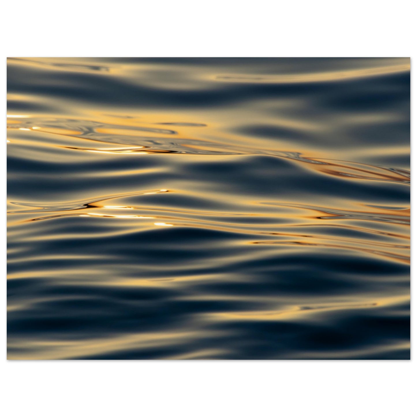 Glittering sea waves in the sunset - premium poster