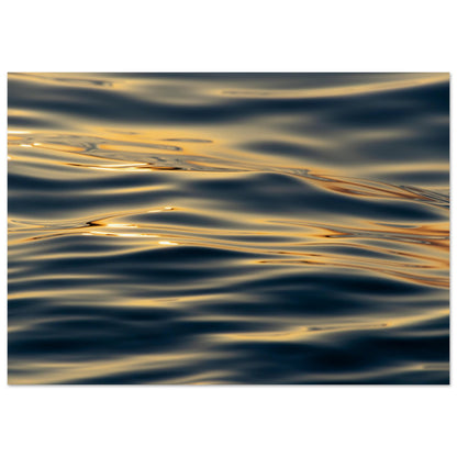 Glittering sea waves in the sunset - premium poster