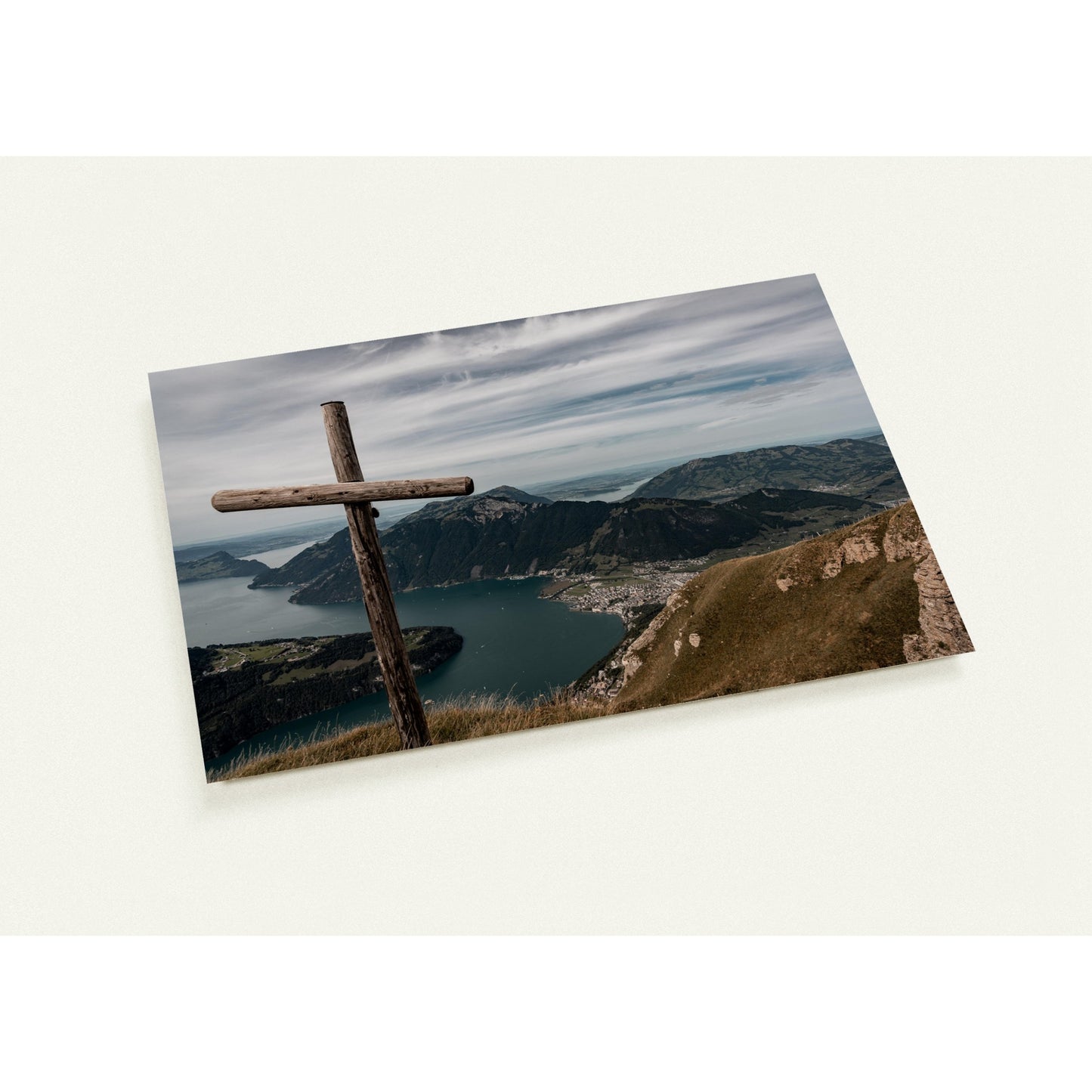 Breathtaking view from Fronalpstock greeting card set with 10 cards (2-sided, with envelopes)