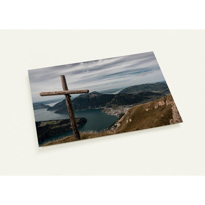 Breathtaking view from Fronalpstock greeting card set with 10 cards (2-sided, with envelopes)