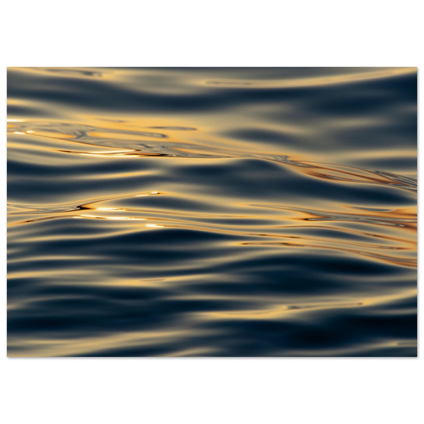 Glittering sea waves in the sunset - premium poster