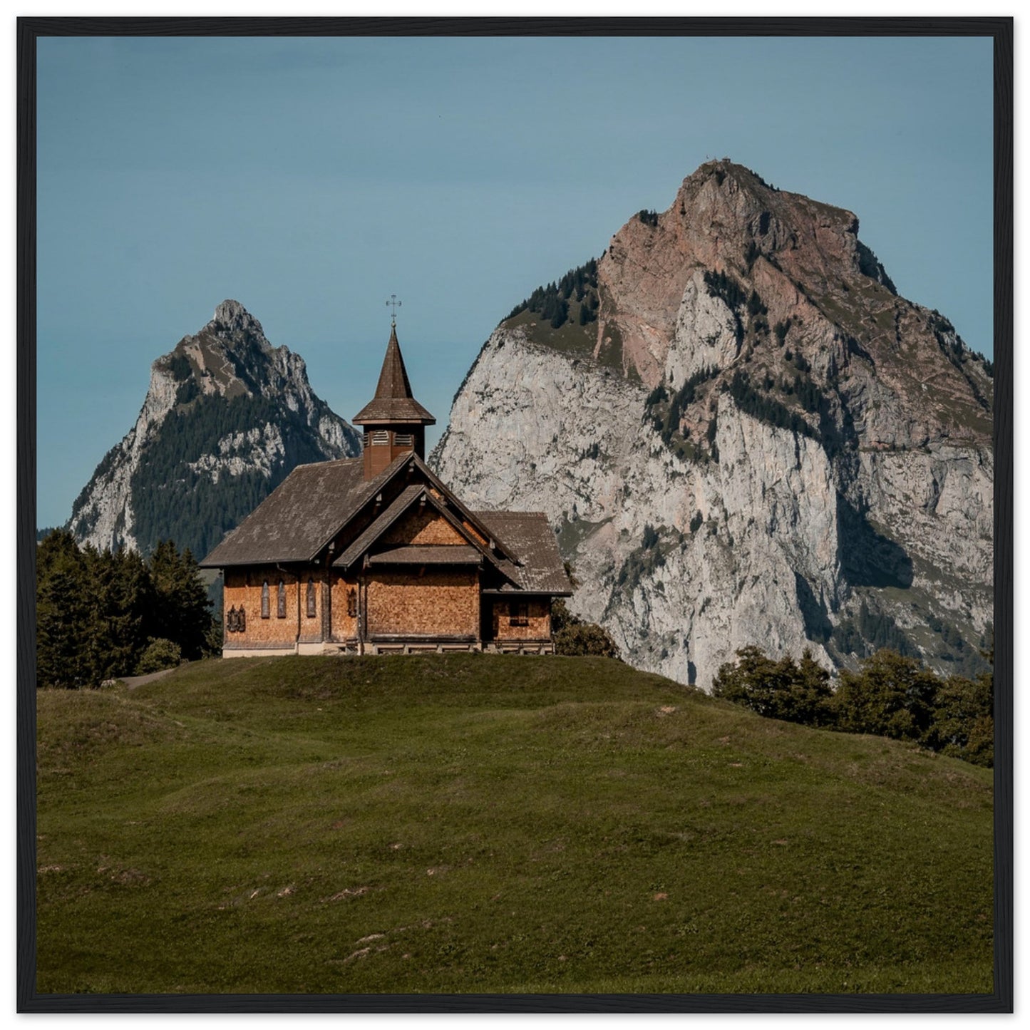 Stooskapelle - Widrol - Poster mit Holzrahmen