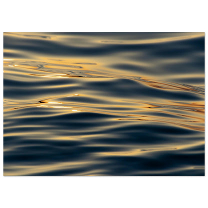 Glittering sea waves in the sunset - premium poster