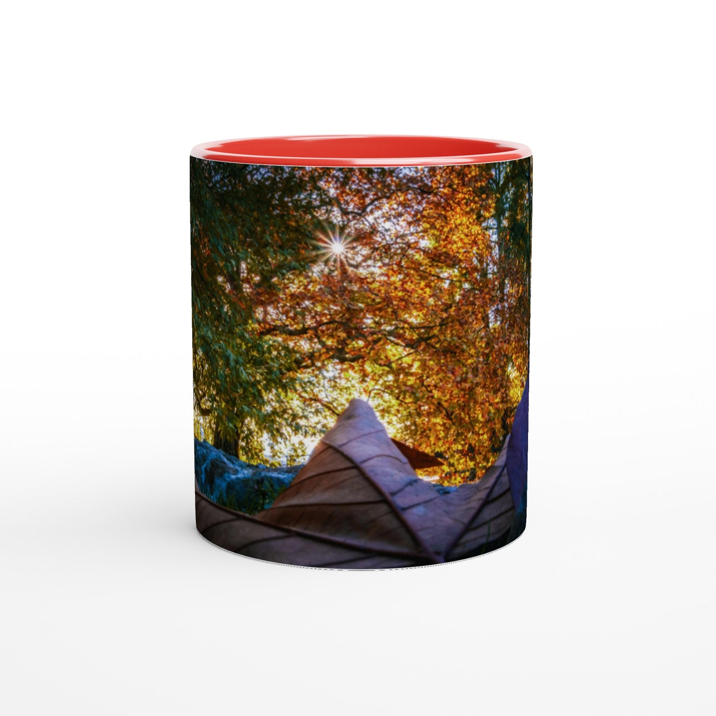 Hochglanz-Keramiktasse mit Herbstmotiv