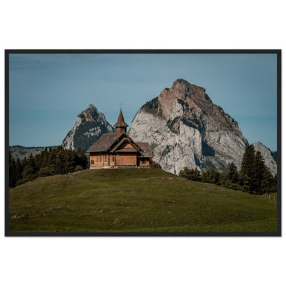 Stooskapelle - Widrol - Poster mit Holzrahmen