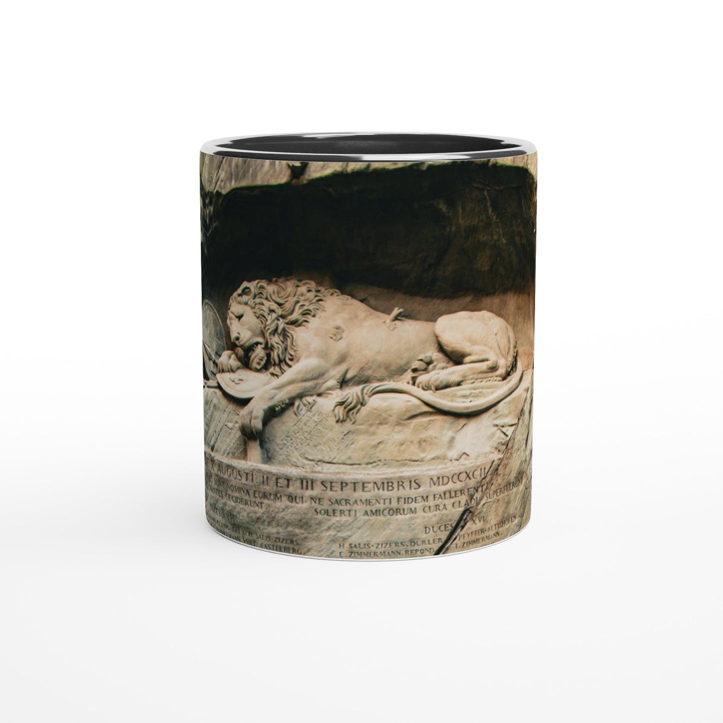 Lion Monument Lucerne Ceramic Mug - Various Colors