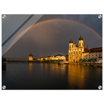 Regenbogen Luzern- Acryldruck