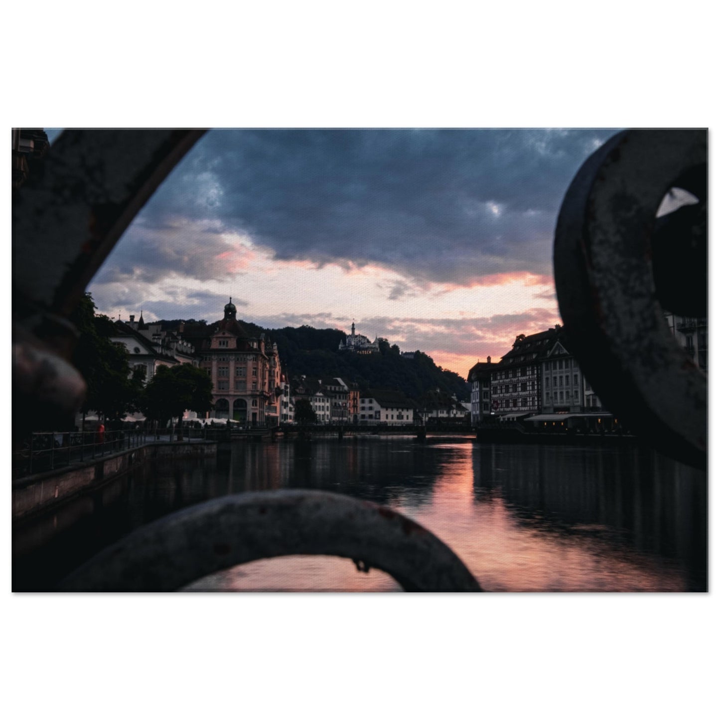 Sunset over Lucerne - canvas print in various sizes