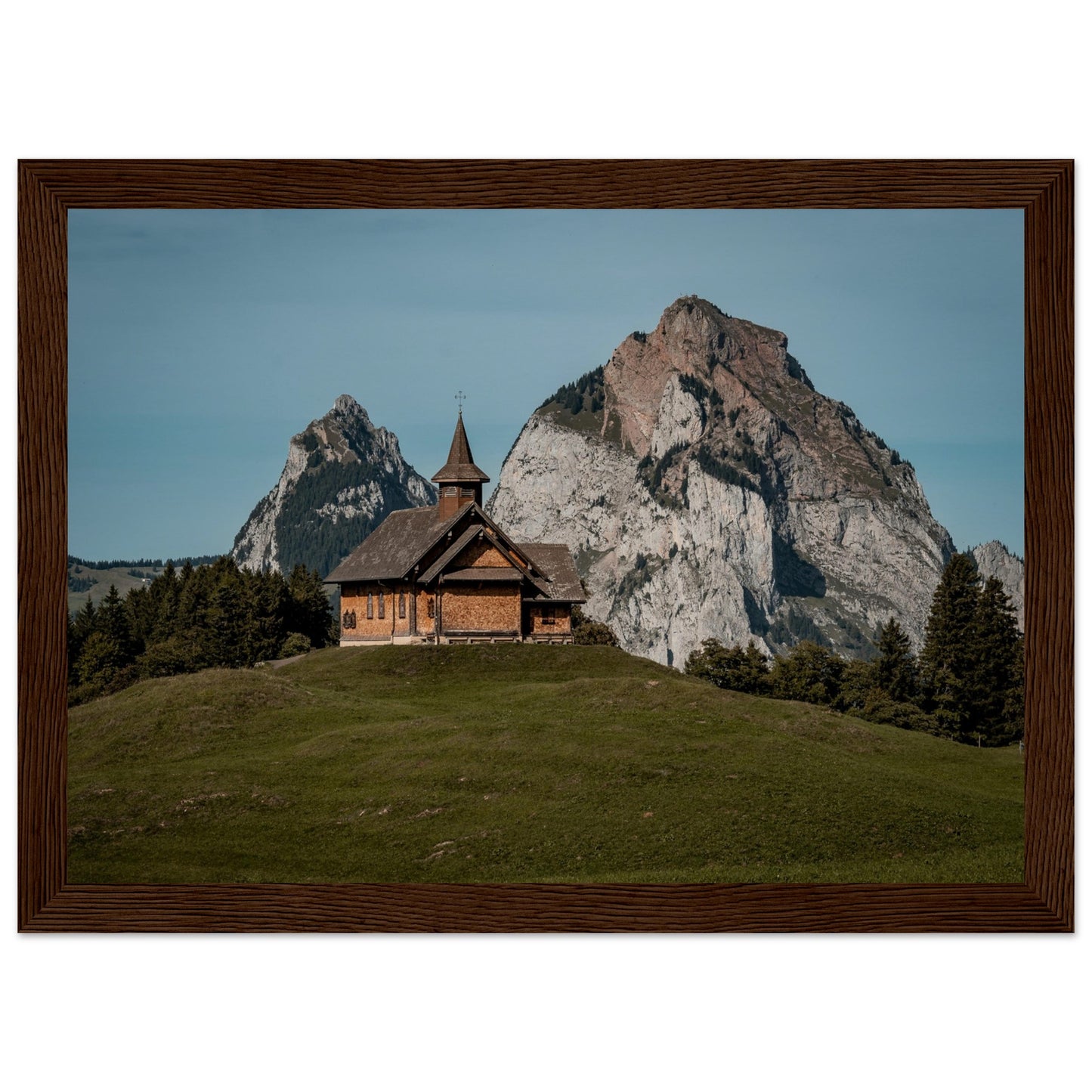 Stooskapelle - Widrol - Poster mit Holzrahmen