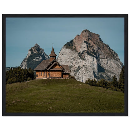 Stooskapelle - Widrol - Poster mit Holzrahmen