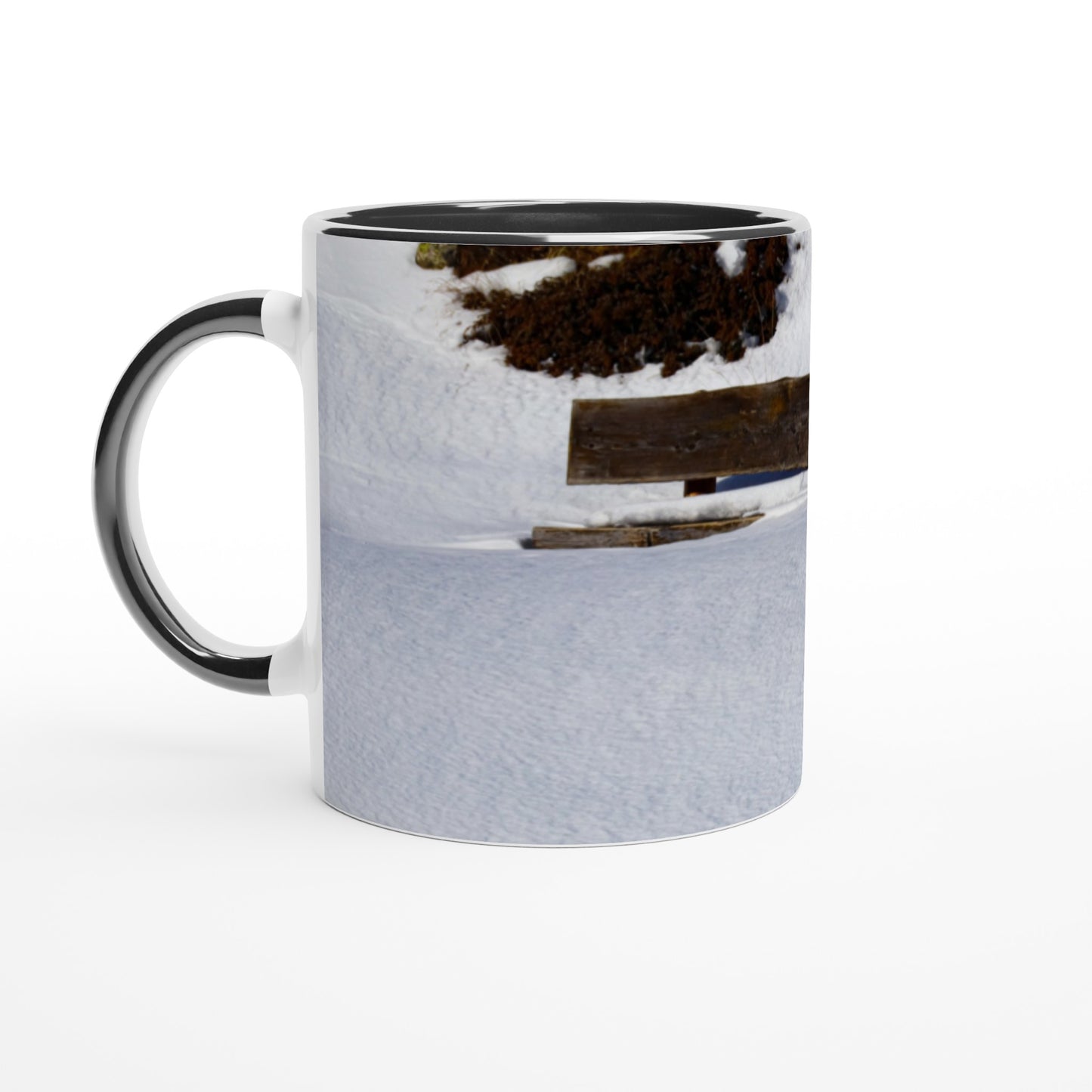 Bench in the Snow Ceramic Mug - Various Colors