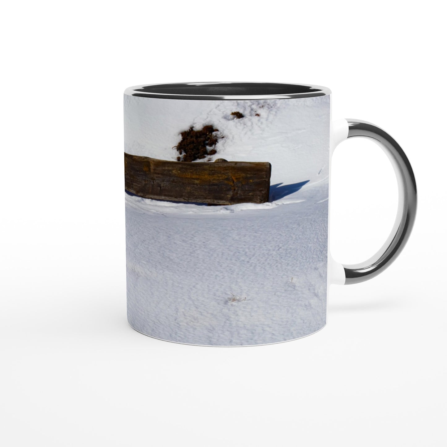 Bench in the Snow Ceramic Mug - Various Colors