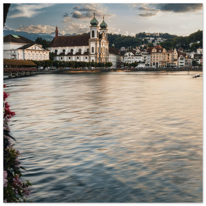 Golden evening over Lucerne - Premium Poster