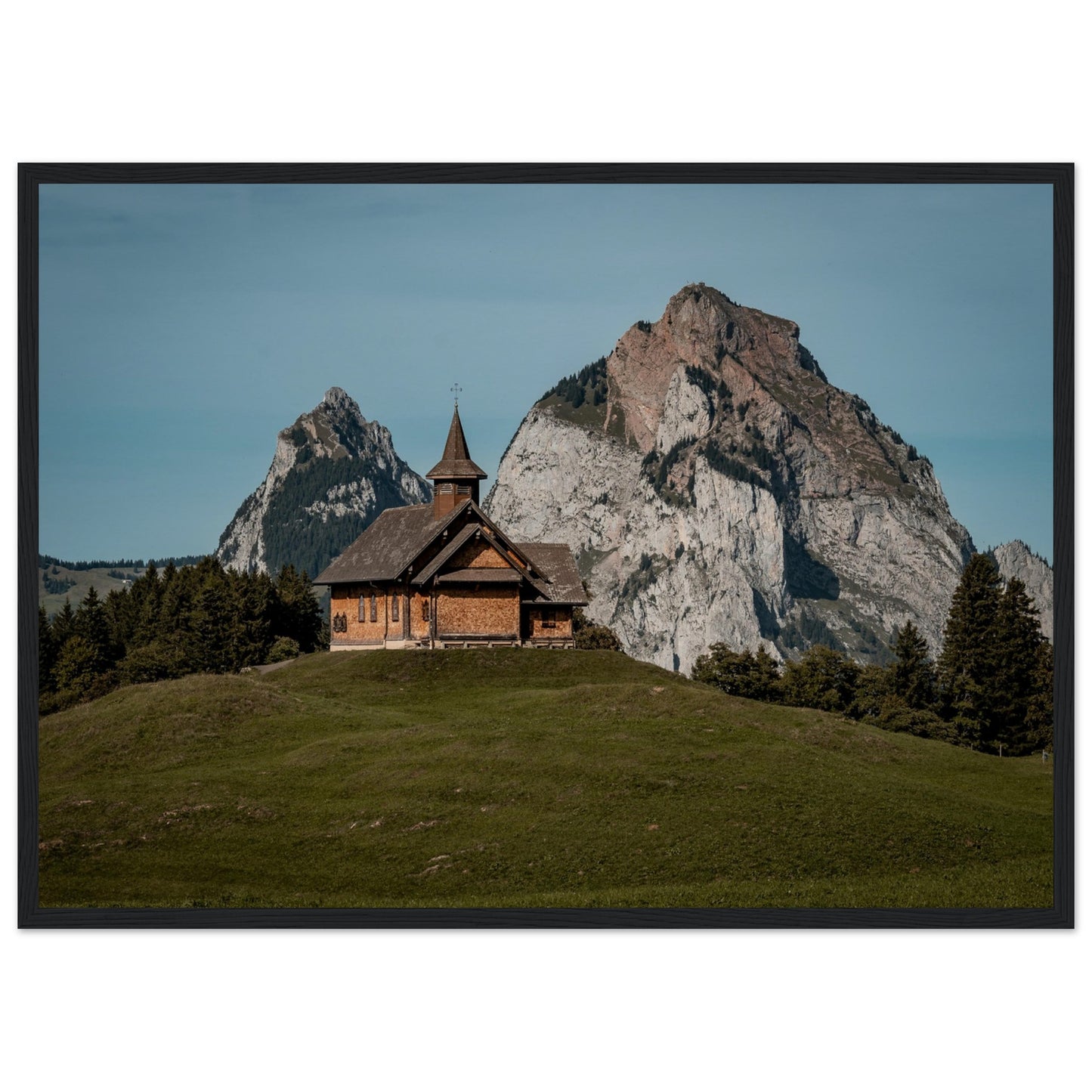 Stooskapelle - Widrol - Poster mit Holzrahmen