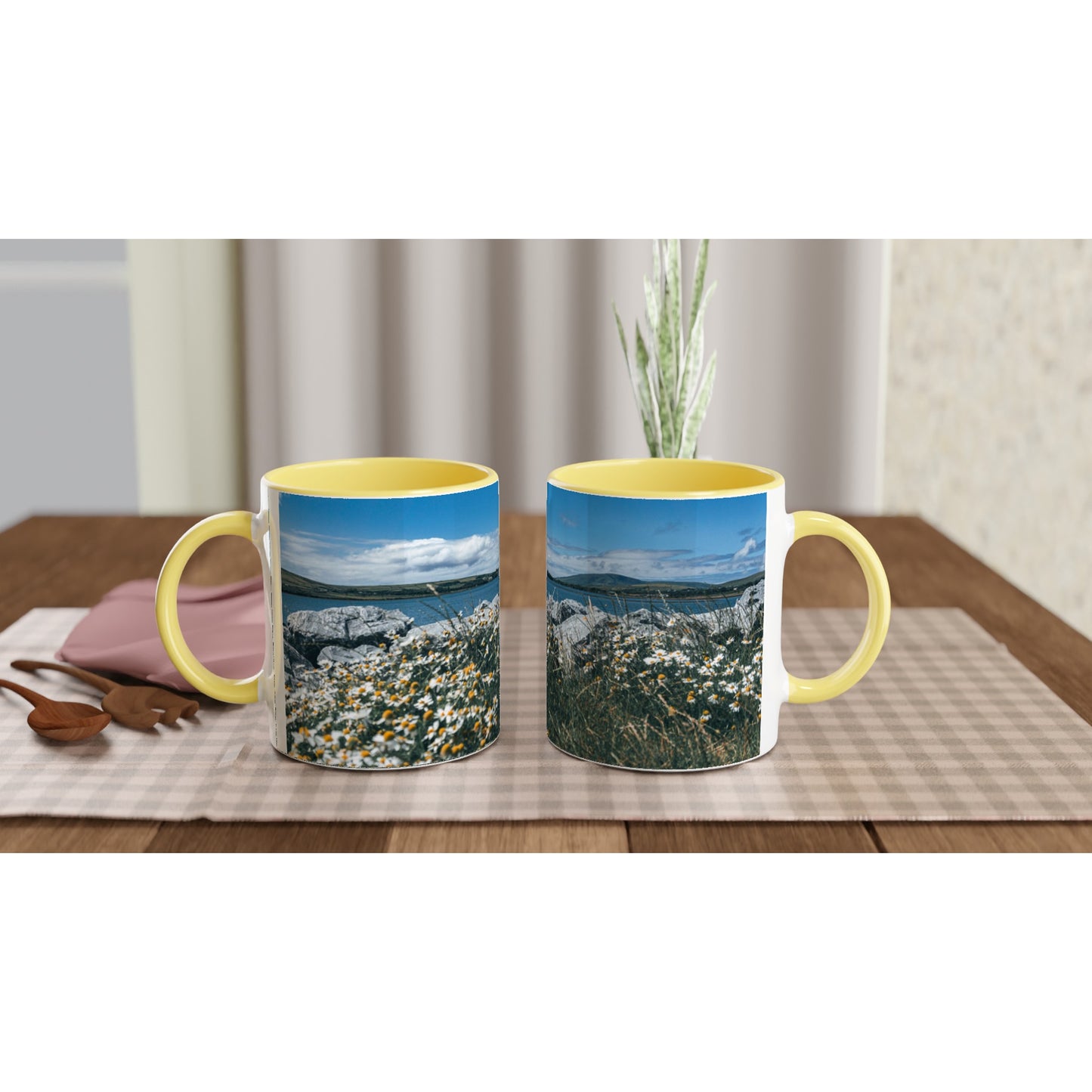 Flower magic on the seashore ceramic mug - various colors 