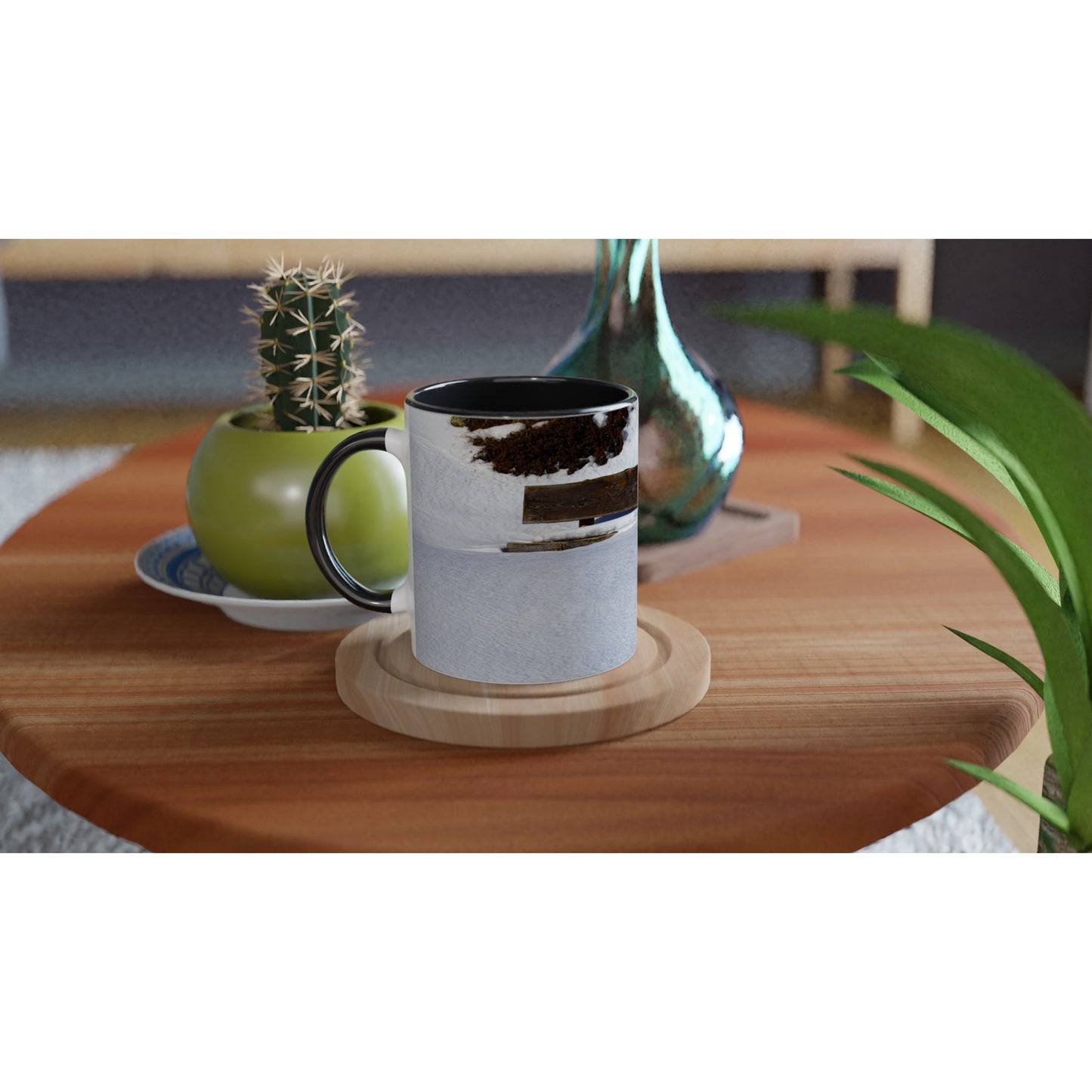 Bench in the Snow Ceramic Mug - Various Colors