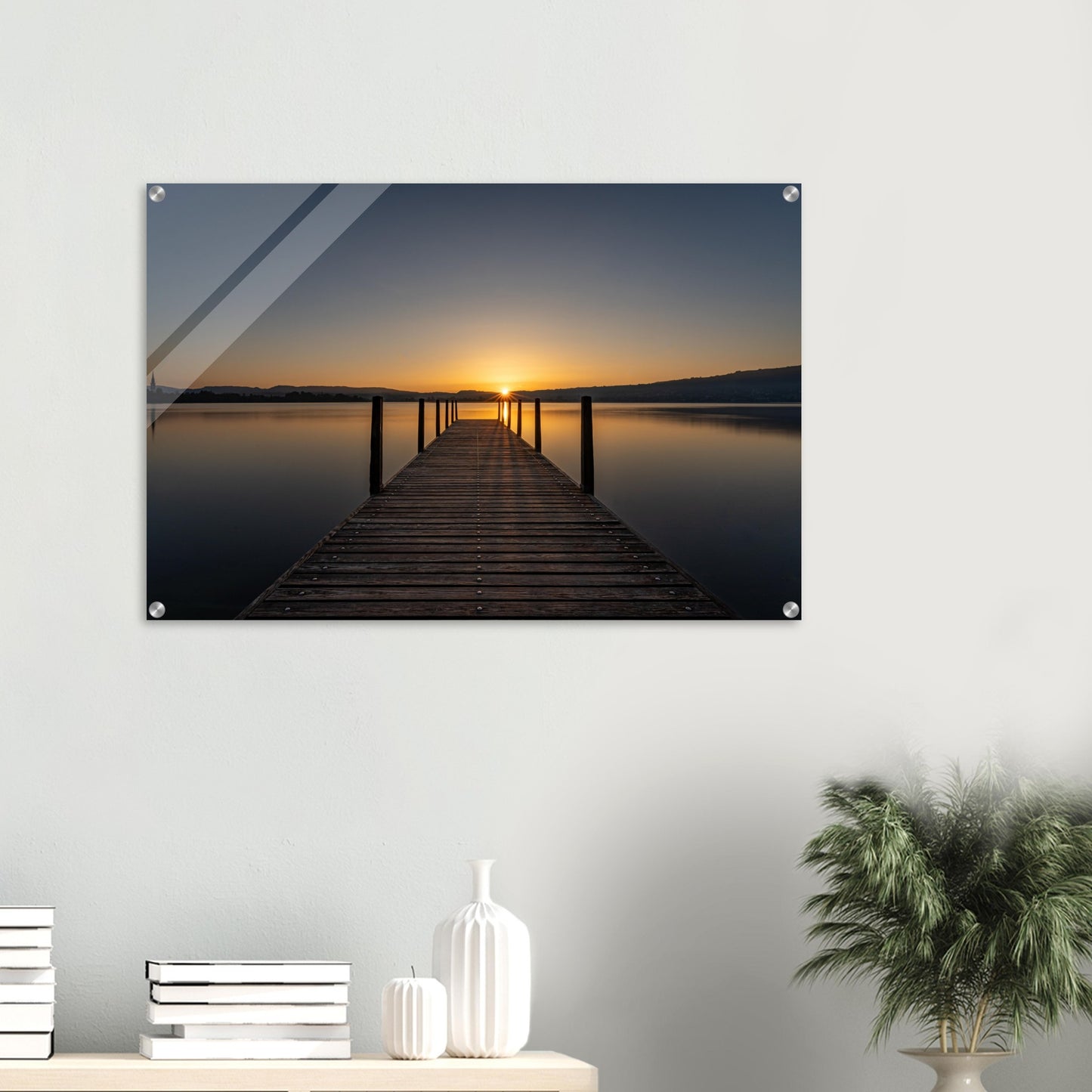 Sunrise on Lake Zug - acrylic print