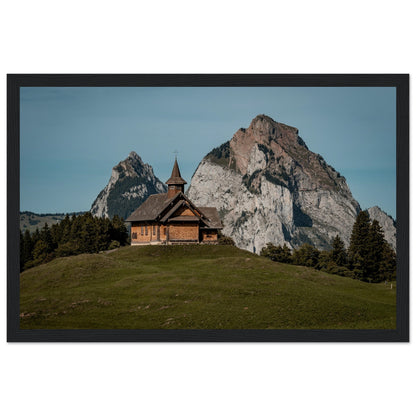 Stooskapelle - Widrol - Poster mit Holzrahmen