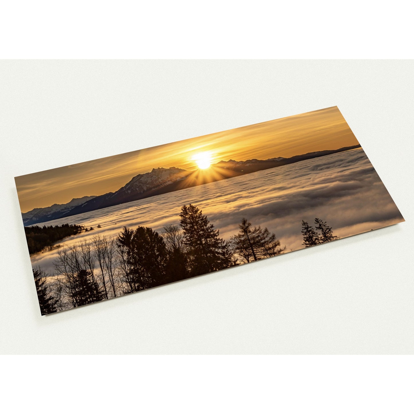 Sea of ​​Fog Sunset Set of 10 Cards (2-Sided, with Envelopes)