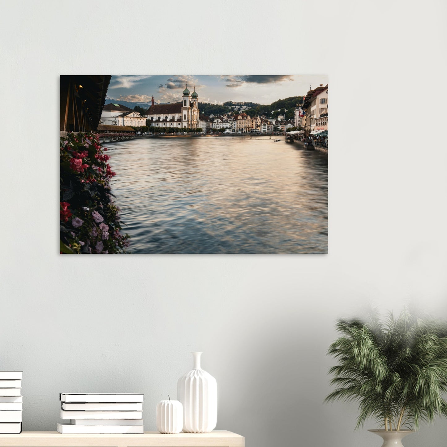 Golden evening over Lucerne - Premium Poster