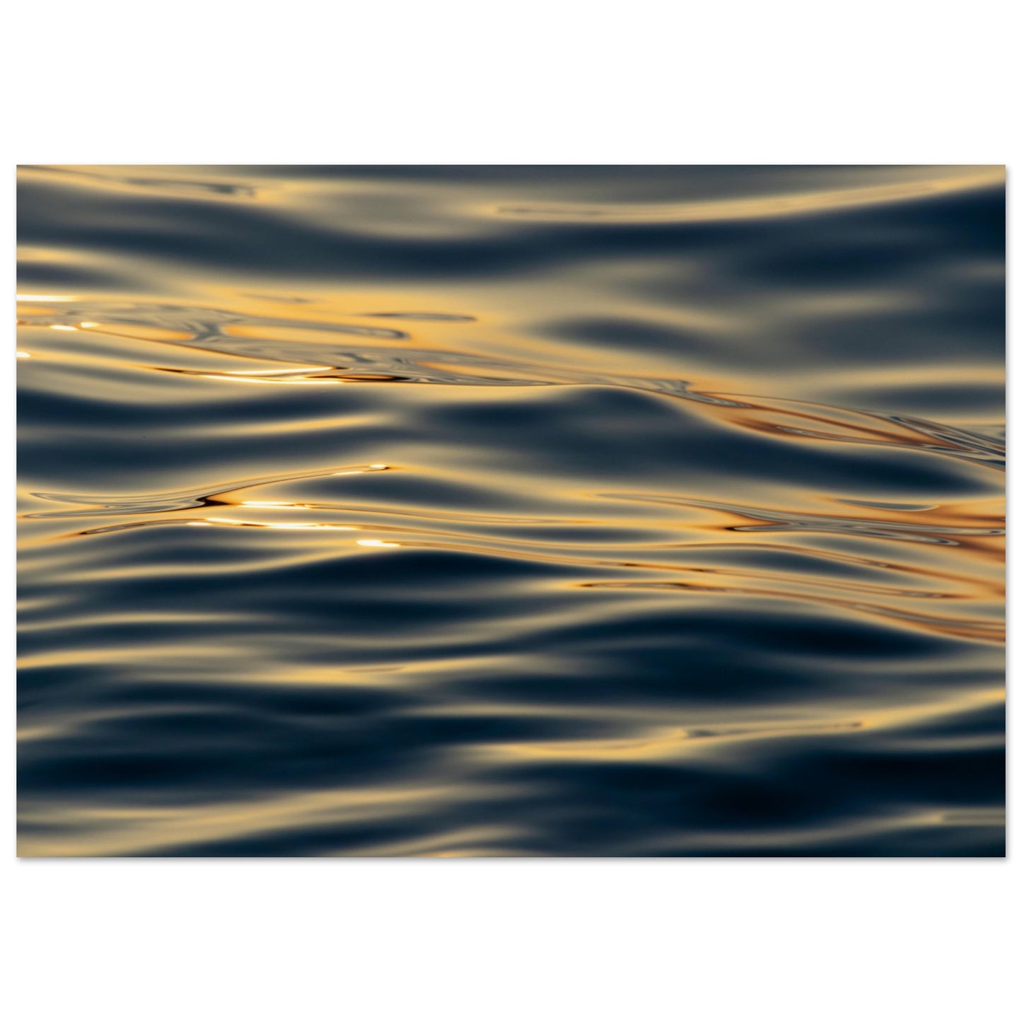 Glittering sea waves in the sunset - premium poster