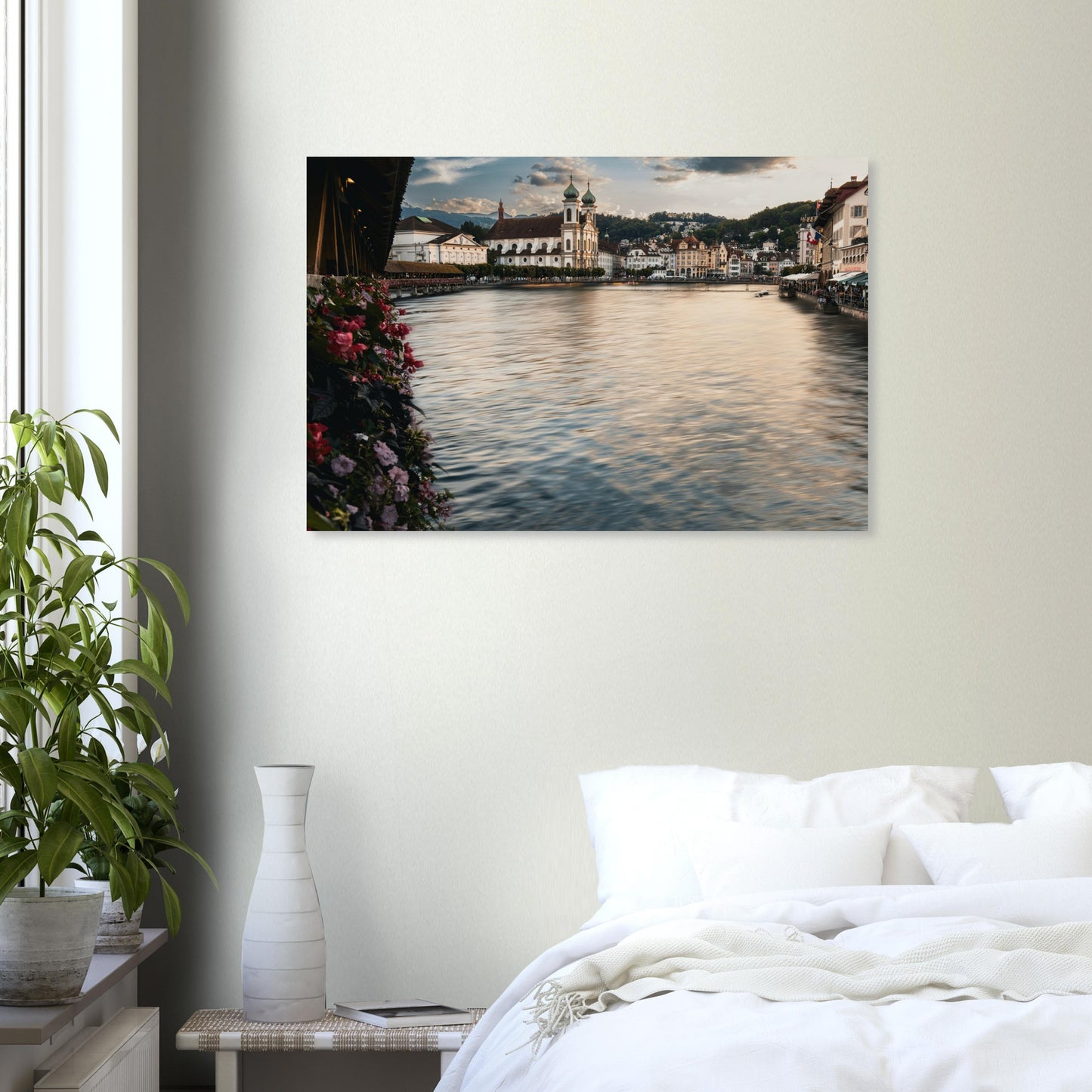 Golden evening over Lucerne - Premium Poster