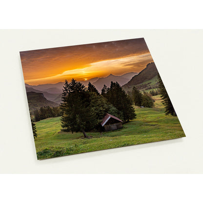 Sonnenuntergang auf der Ibergeregg Set mit 10 Karten (2-seitig, mit Umschläge)