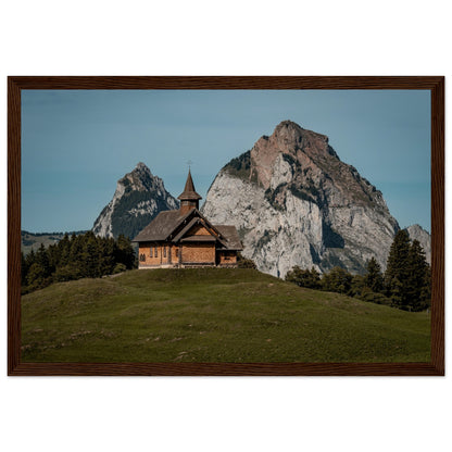 Stooskapelle - Widrol - Poster mit Holzrahmen